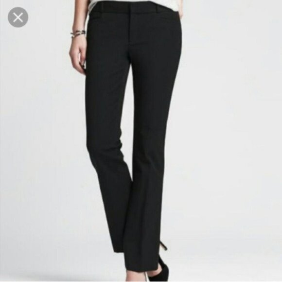 Banana Republic Women's Sloan Fit Black Trousers Size 4 - Picture 1 of 5